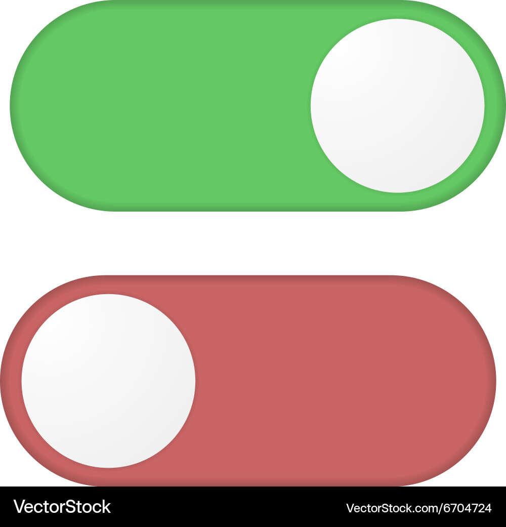 Toggle switch button vector image