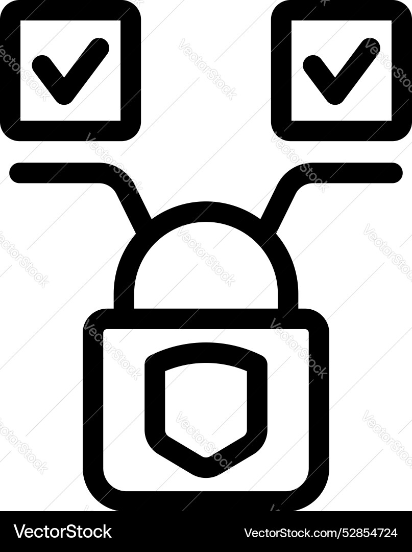 Two factor authentication system providing digital Vector Image