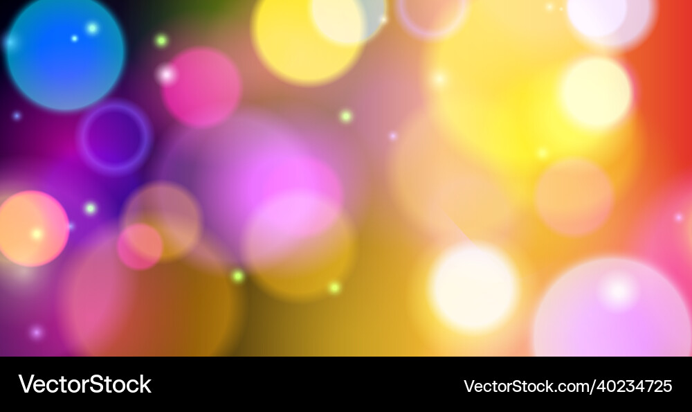 Abstract multicolored bokeh background vector image