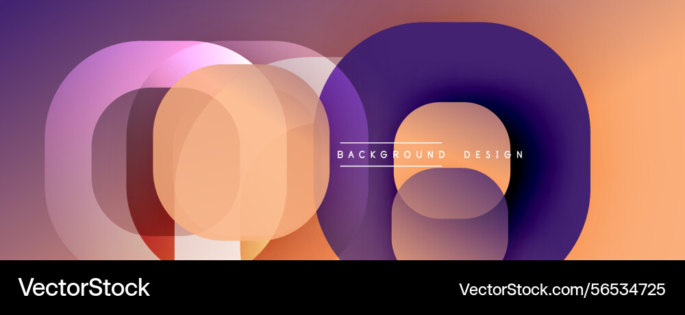 Abstract overlapping circles create vibrant Vector Image