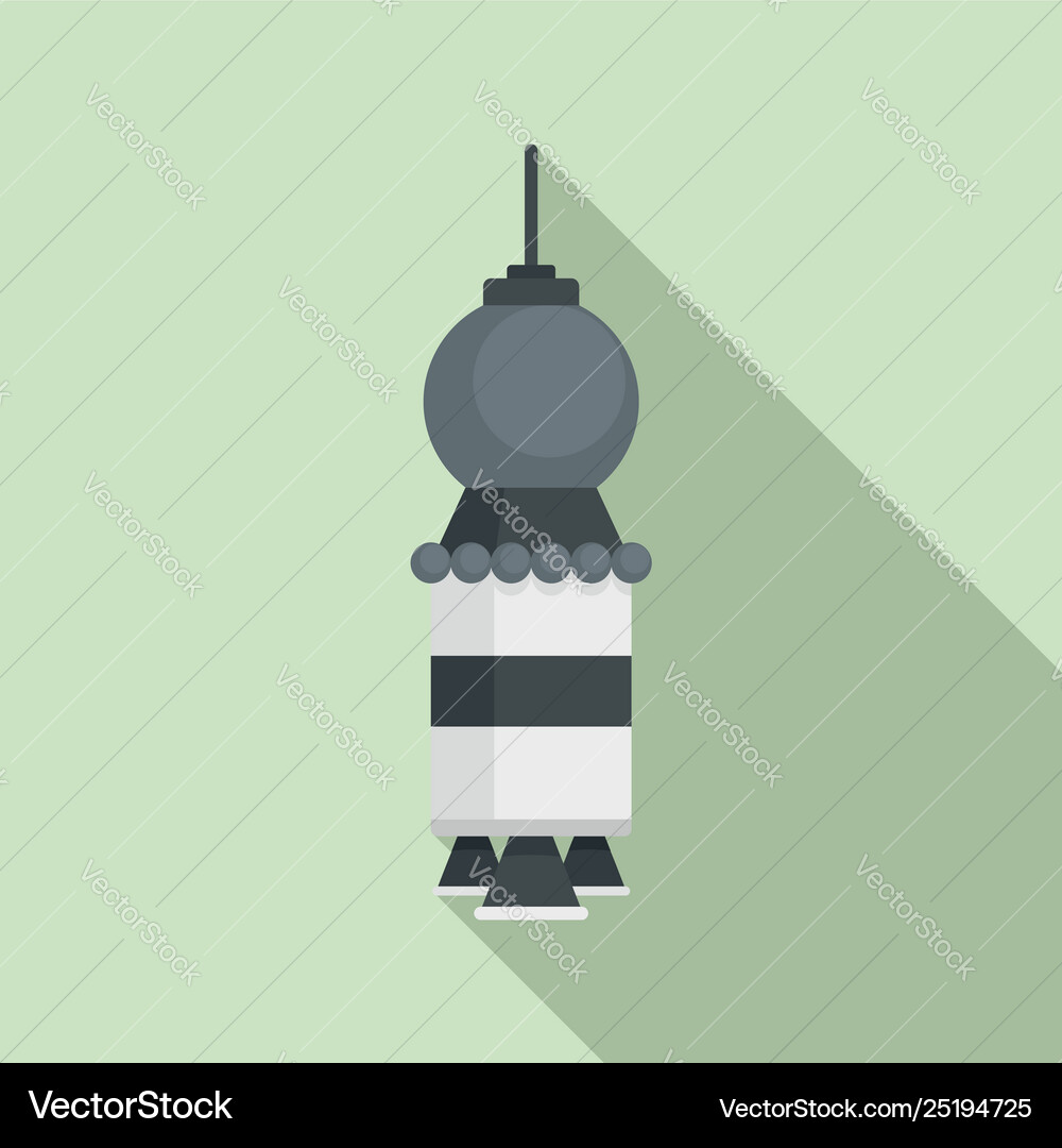 Artificial satellite spaceship icon flat style Vector Image