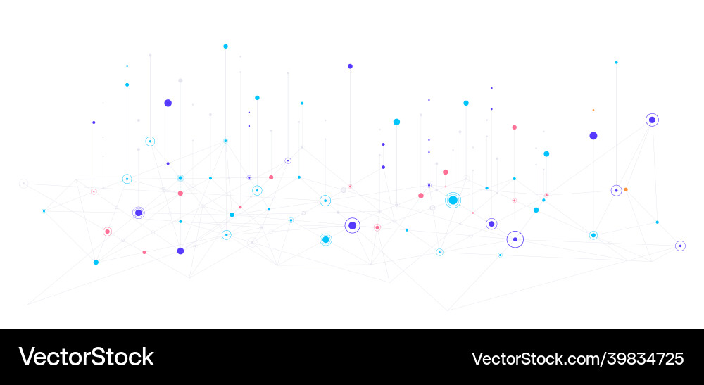 Big data visual information background vector image