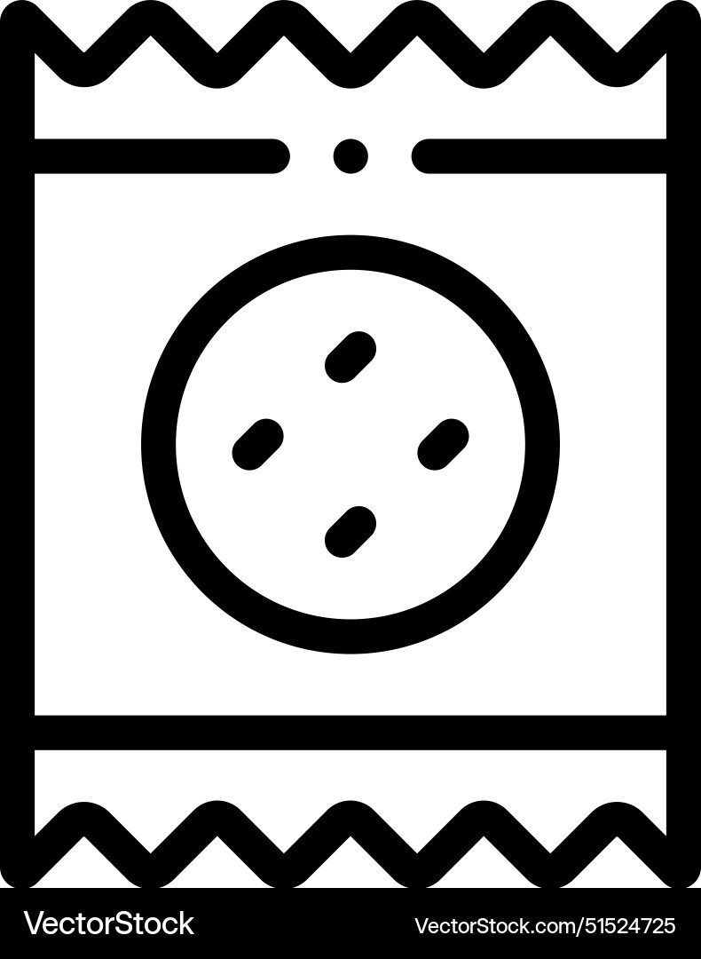 Biscuit icon thin linear style design isolated Biscuit icon thin linear style design isolated Vector Image