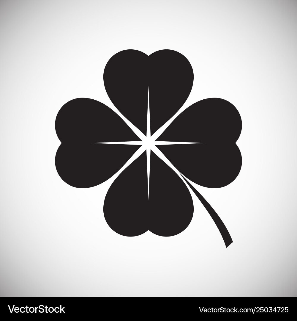 Clover icon on background for graphic and web Clover icon on background for graphic and web vector image