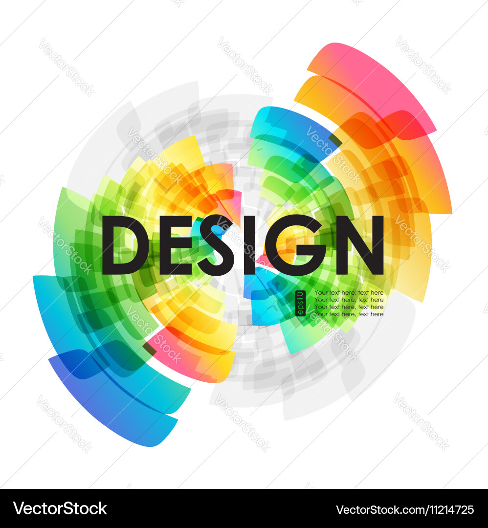 Colorful Circular Element Vector Image