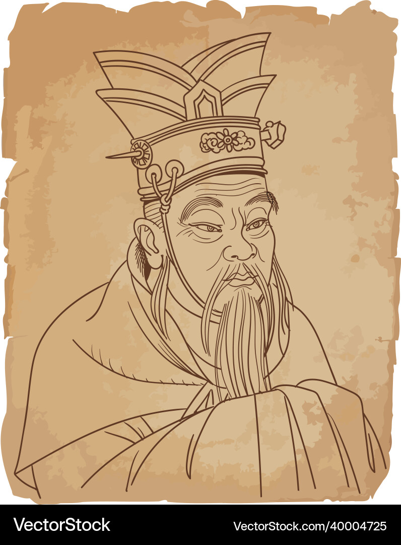 Confucius2 Royalty Free Vector Image - VectorStock