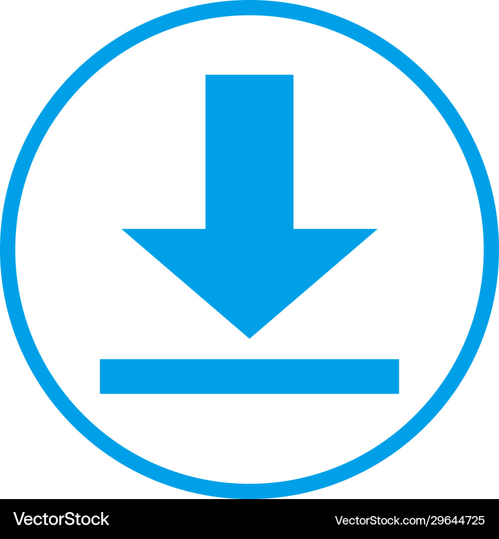 Download icon upload button load symbol round Vector Image