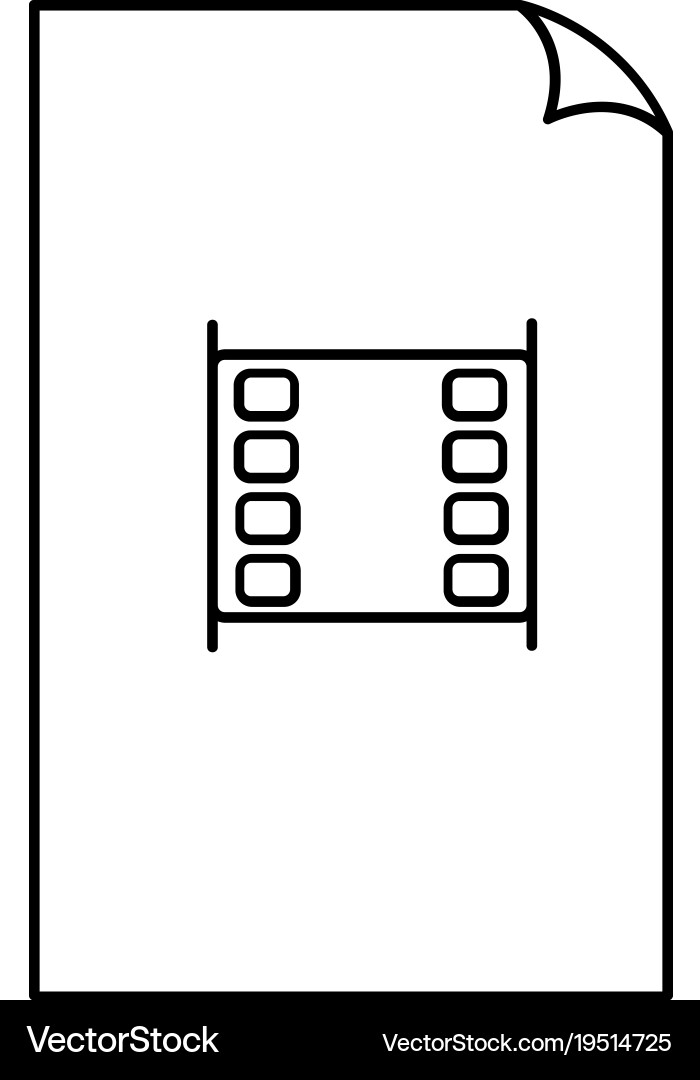 File types icon set in thin line style vector image