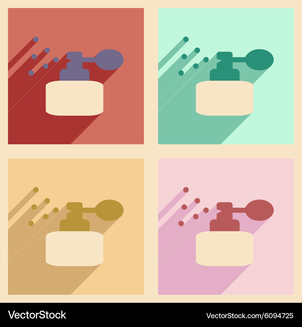Flat with shadow concept and mobile application Vector Image