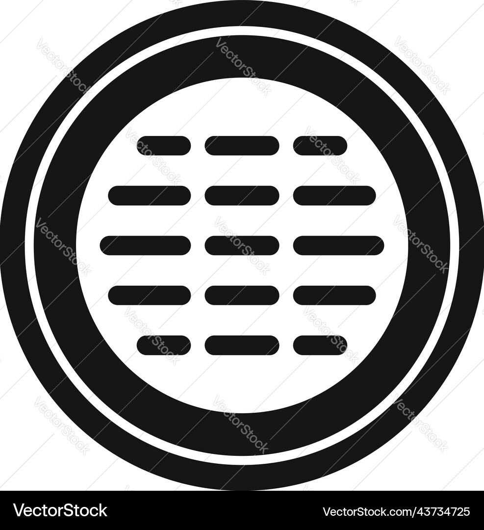 Garbage manhole icon simple sewer lid Garbage manhole icon simple sewer lid Vector Image