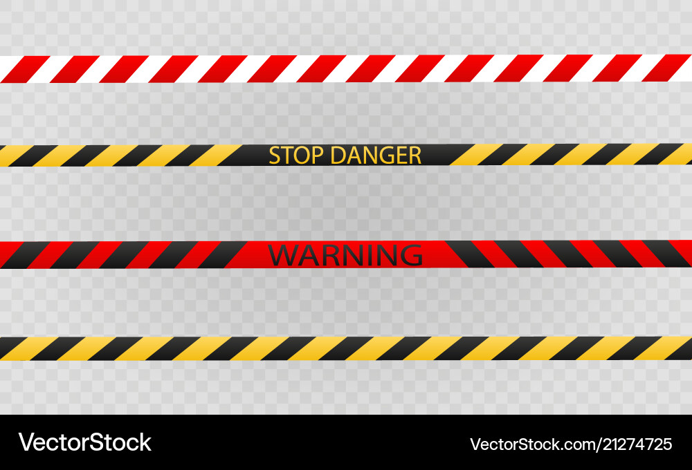 Isolated lines of insulation realistic warning Vector Image