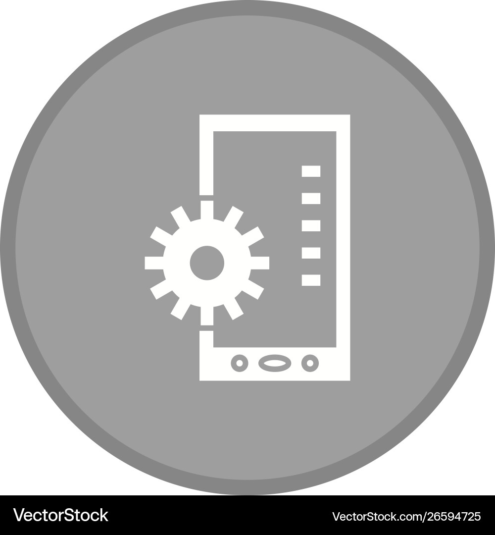 Mobile app developing glyph multi color background vector image