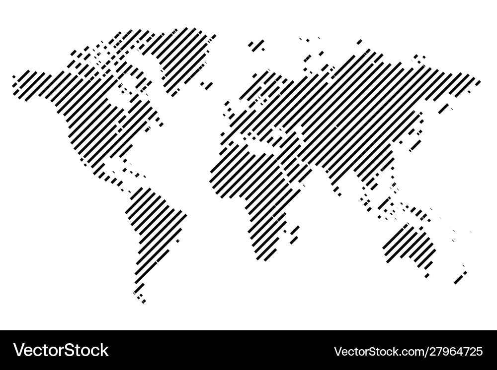 Original abstract world map created from parallel Original abstract world map created from parallel vector image