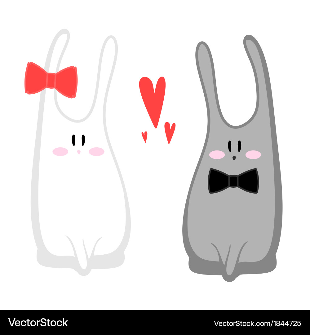 Rabbits Royalty Free Vector Image - VectorStock
