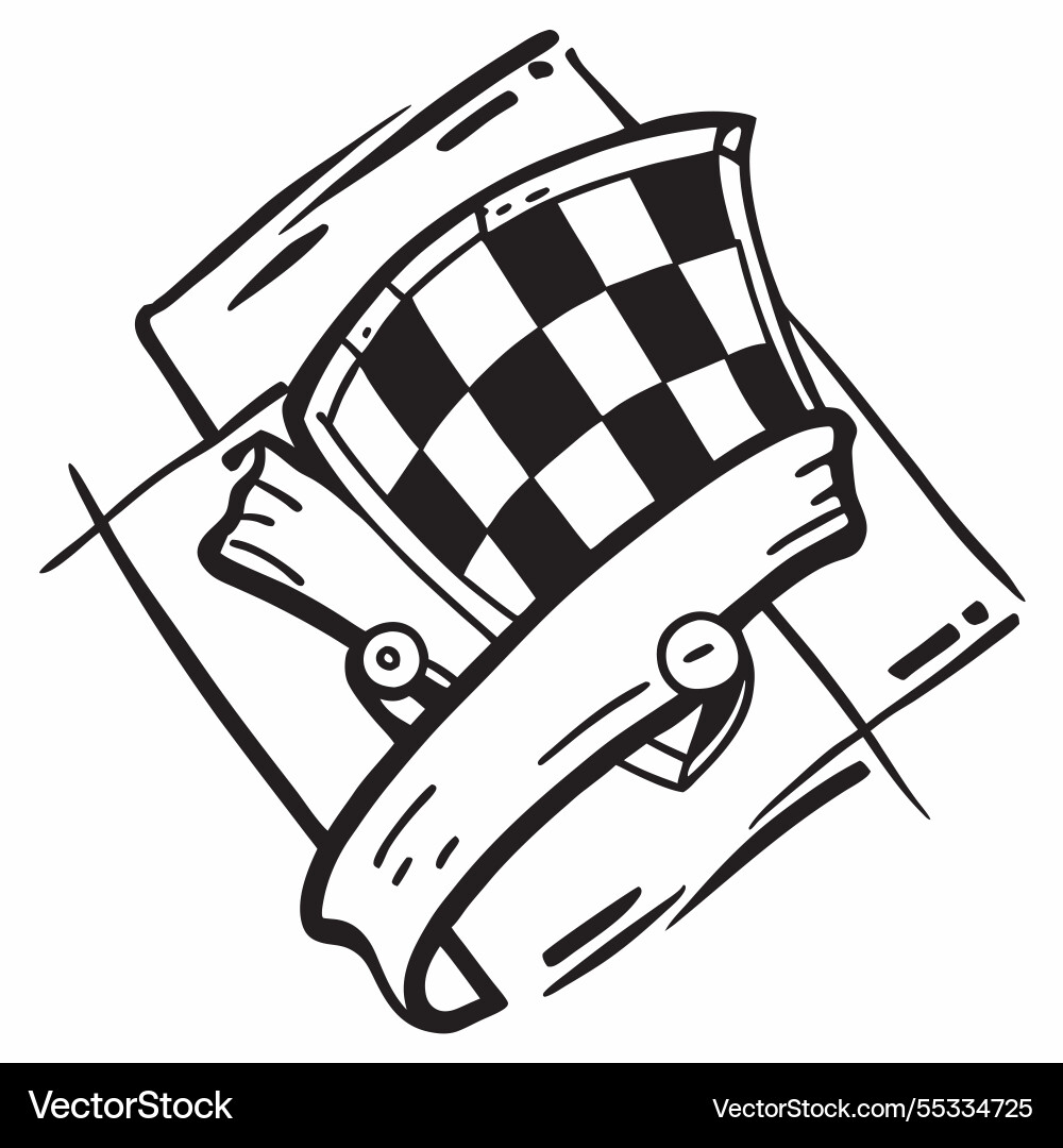 Retro checkerboard seamless pattern with bold vector image