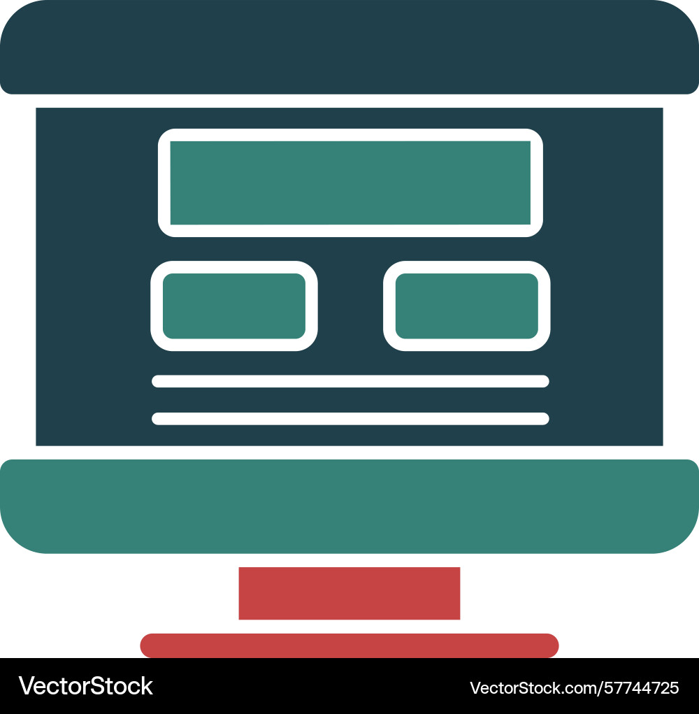 Section header glyph multi color icon Vector Image
