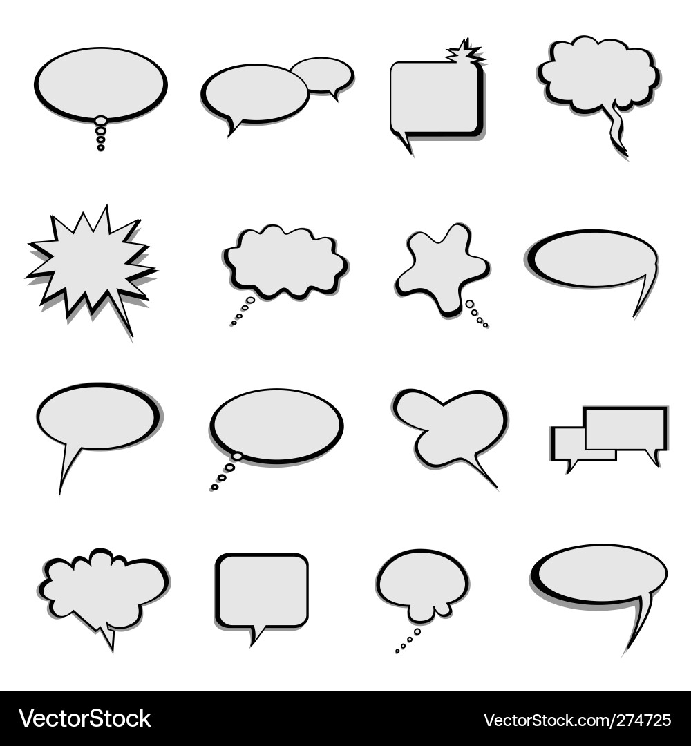 Speech Bubbles Collection vector image