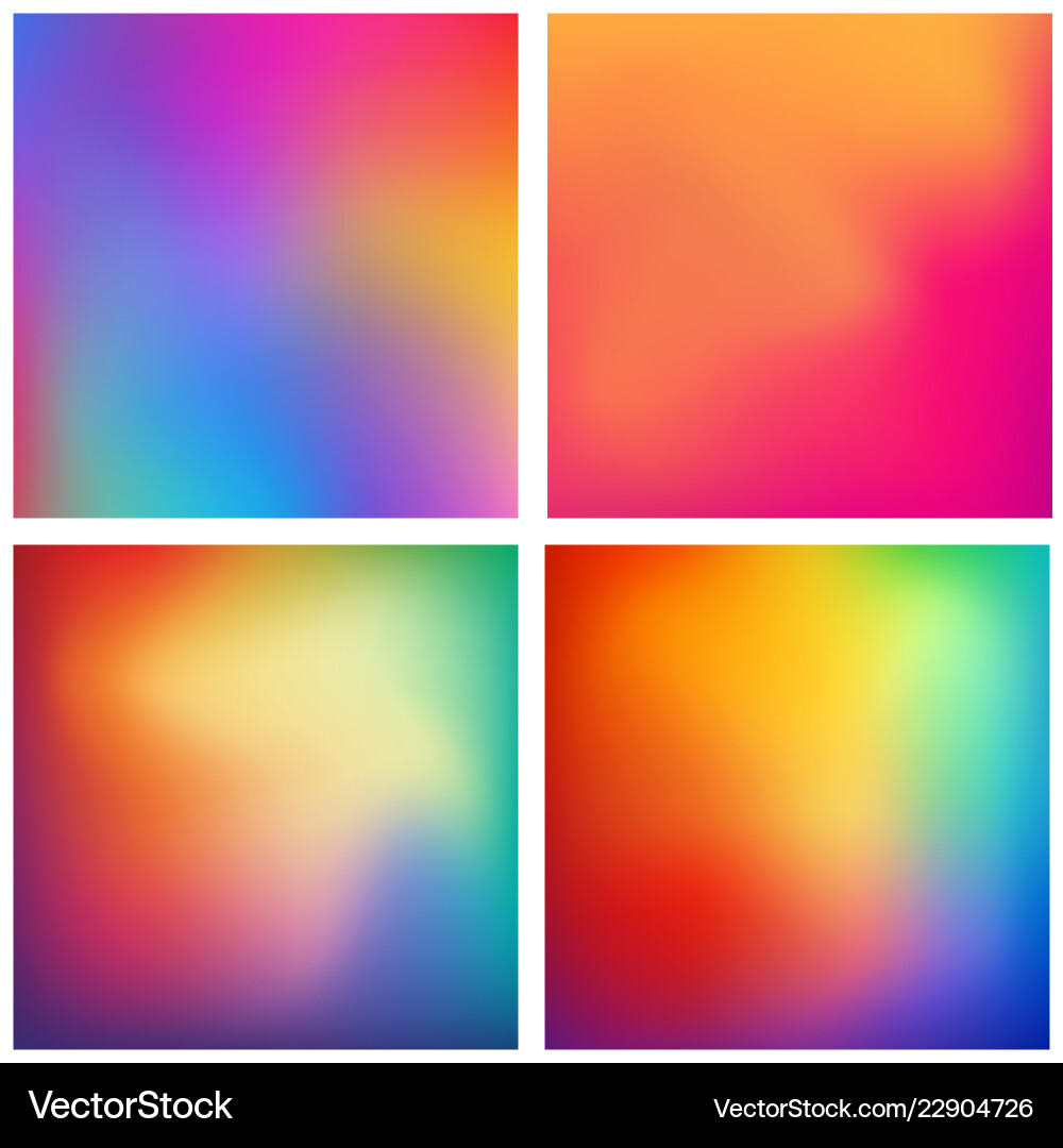 Abstract Colorful Gradient Mesh Backgrounds vector image