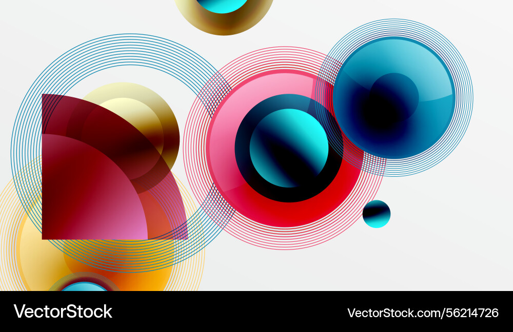 Abstract composition featuring overlapping Abstract composition featuring overlapping Vector Image