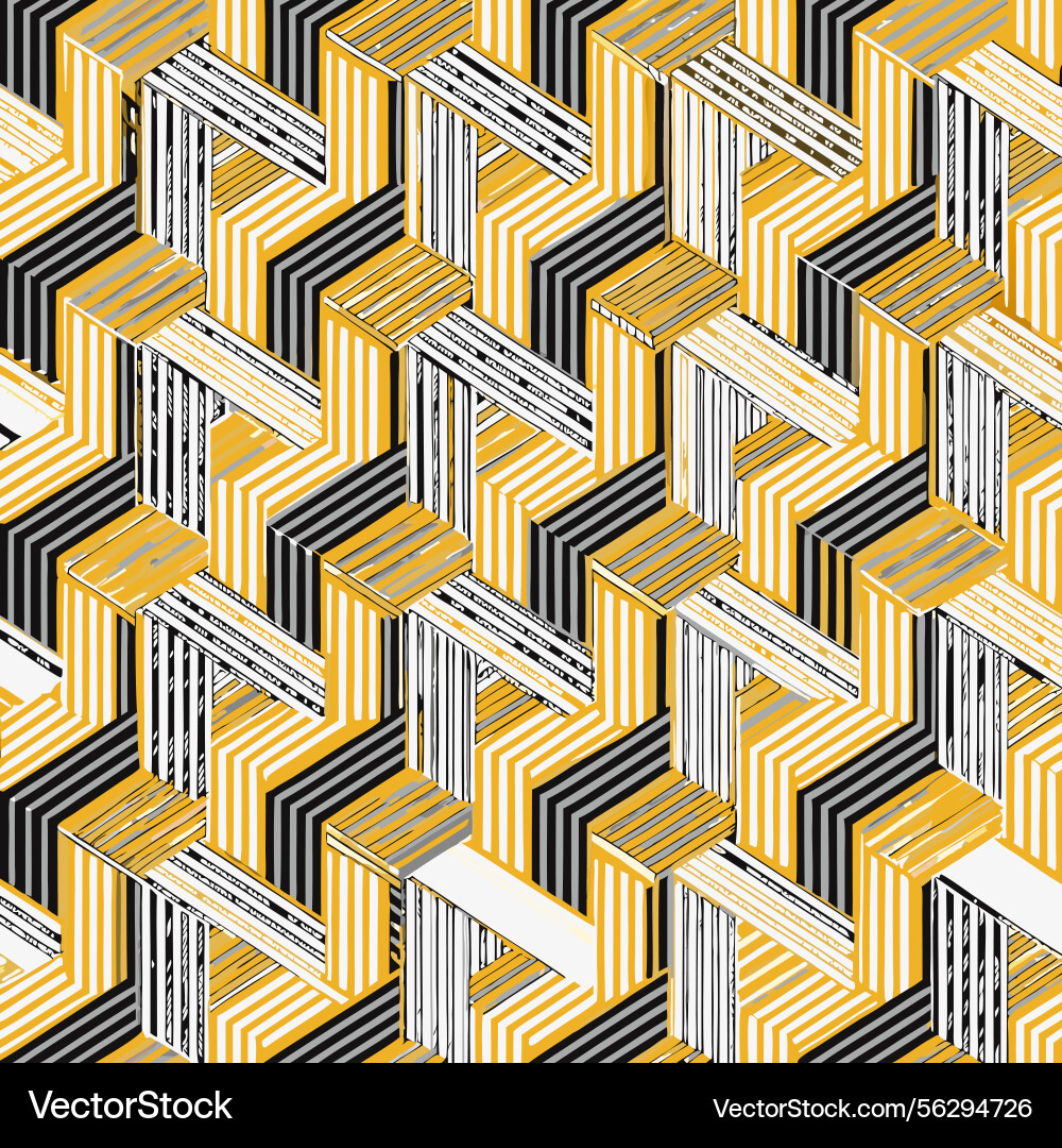 Abstract geometric pattern with interlocking Abstract geometric pattern with interlocking vector image