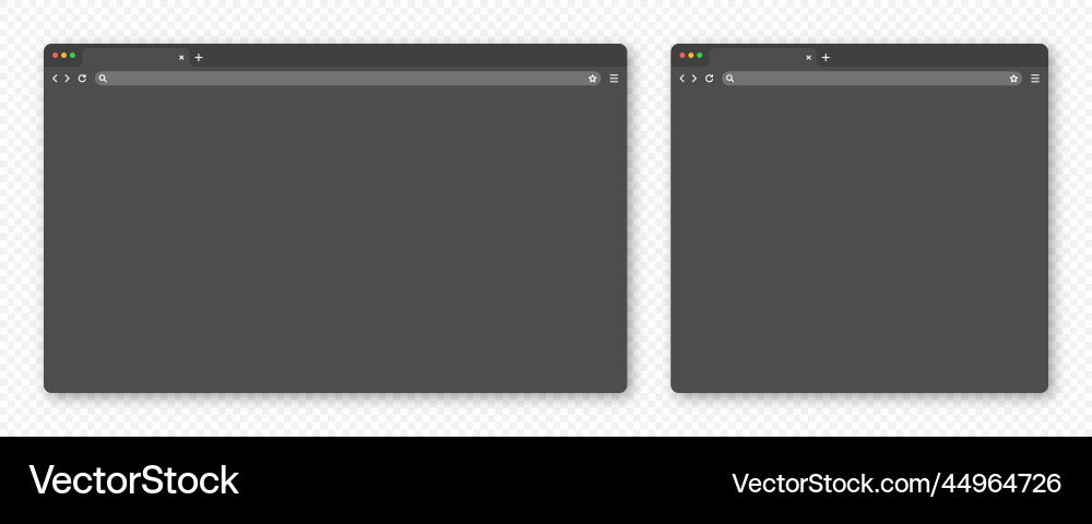 Blank web browser window with tab toolbar Blank web browser window with tab toolbar vector image