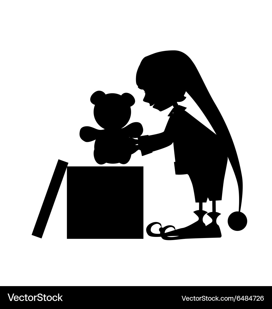 Cute Elf with Gift Royalty Free Vector Image - VectorStock