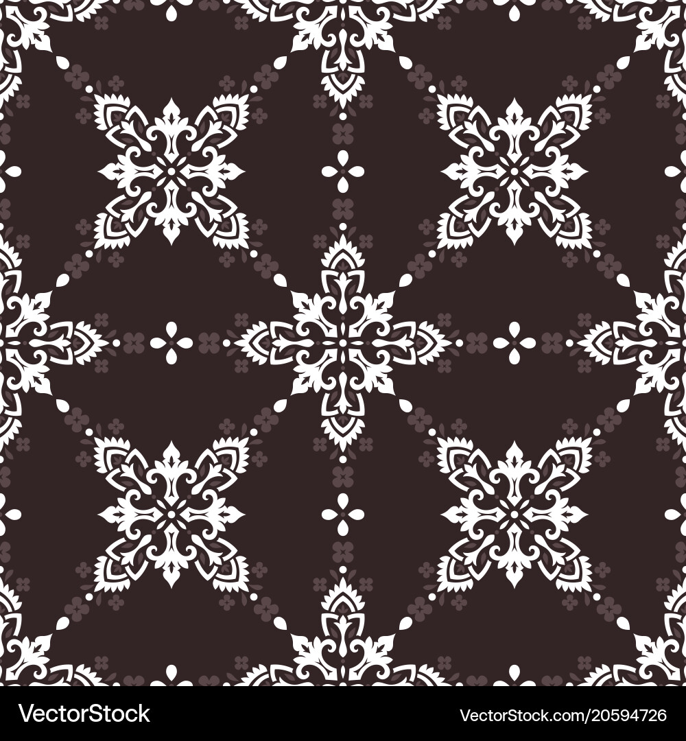 Damask Pattern Background Vector Image