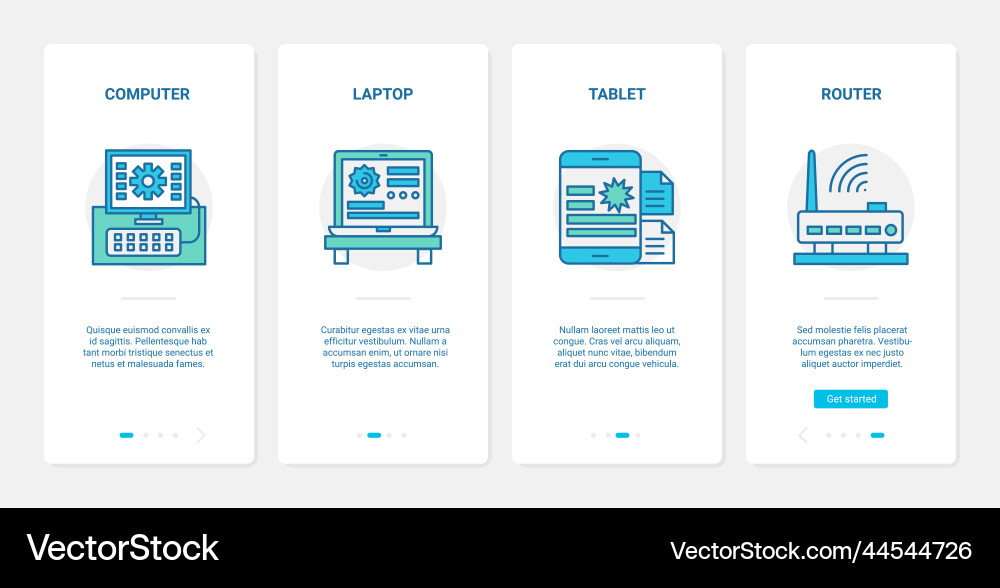 Electronic smart devices technology ux ui Electronic smart devices technology ux ui vector image