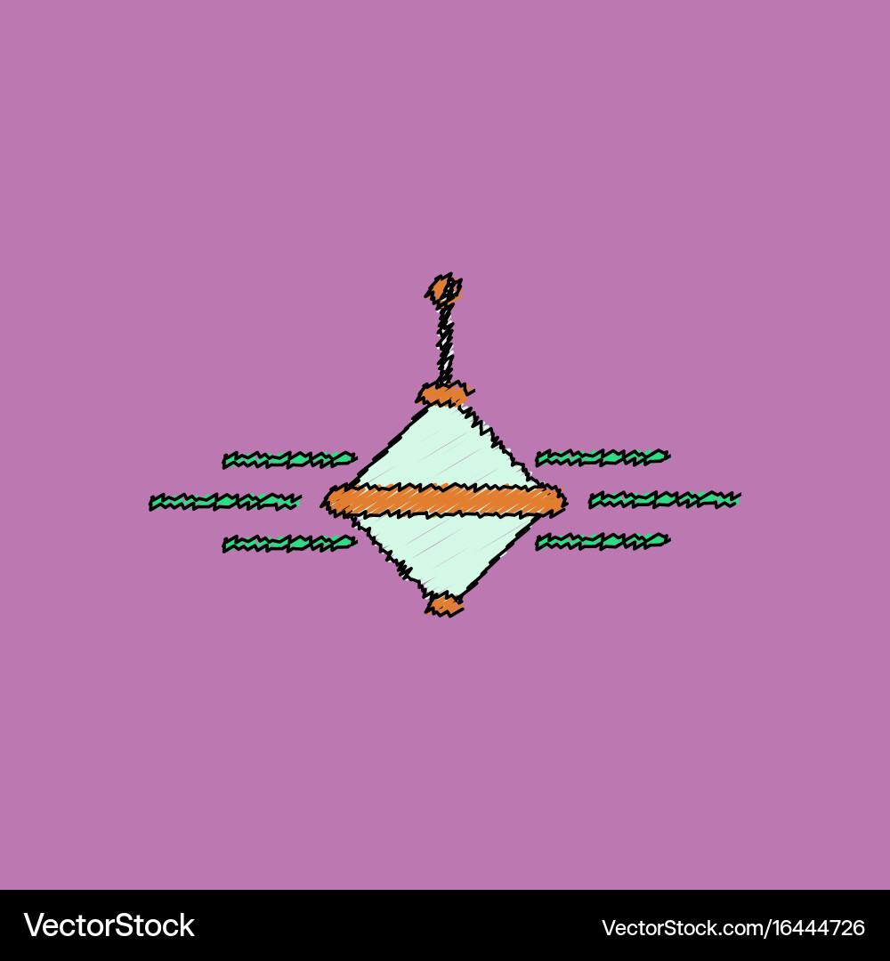 Flat shading style icon rotating whirligig vector image
