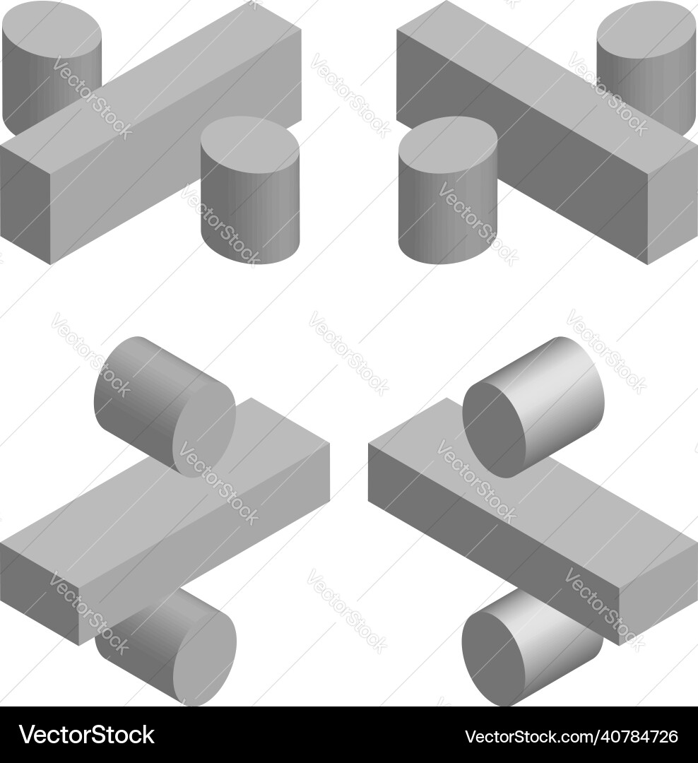 Isometric symbol template for creating logos Isometric symbol template for creating logos vector image