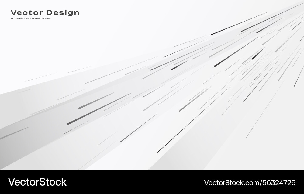 Minimal white background with dynamic black lines Vector Image