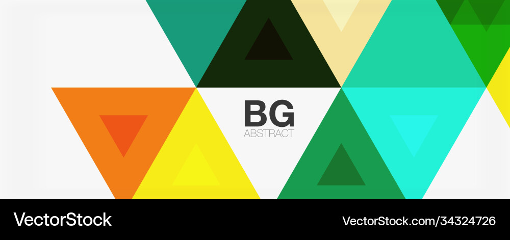 Mosaic triangle pattern abstract background vector image