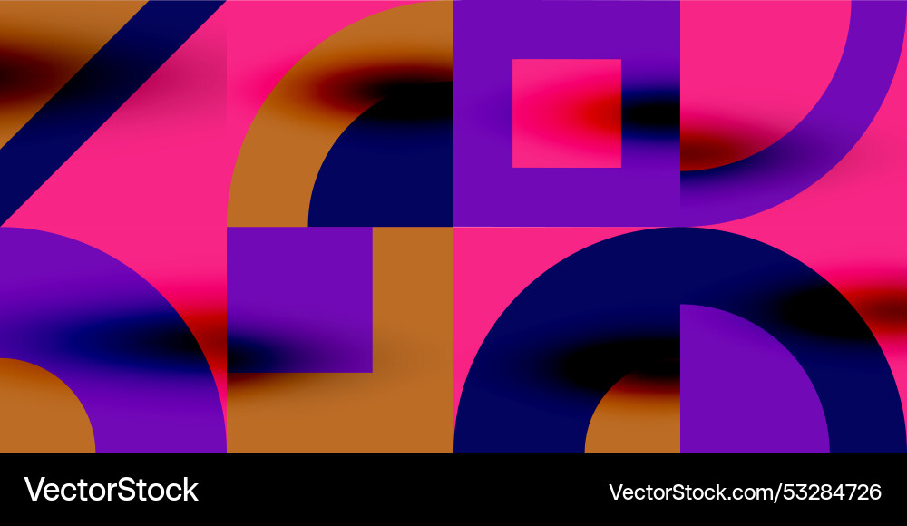 Neo memphis geometric pattern with circles Vector Image