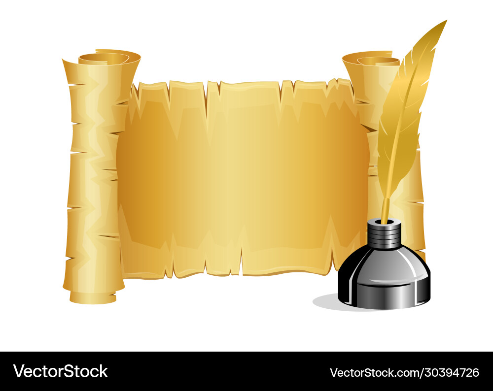 Old paper scroll Old paper scroll vector image