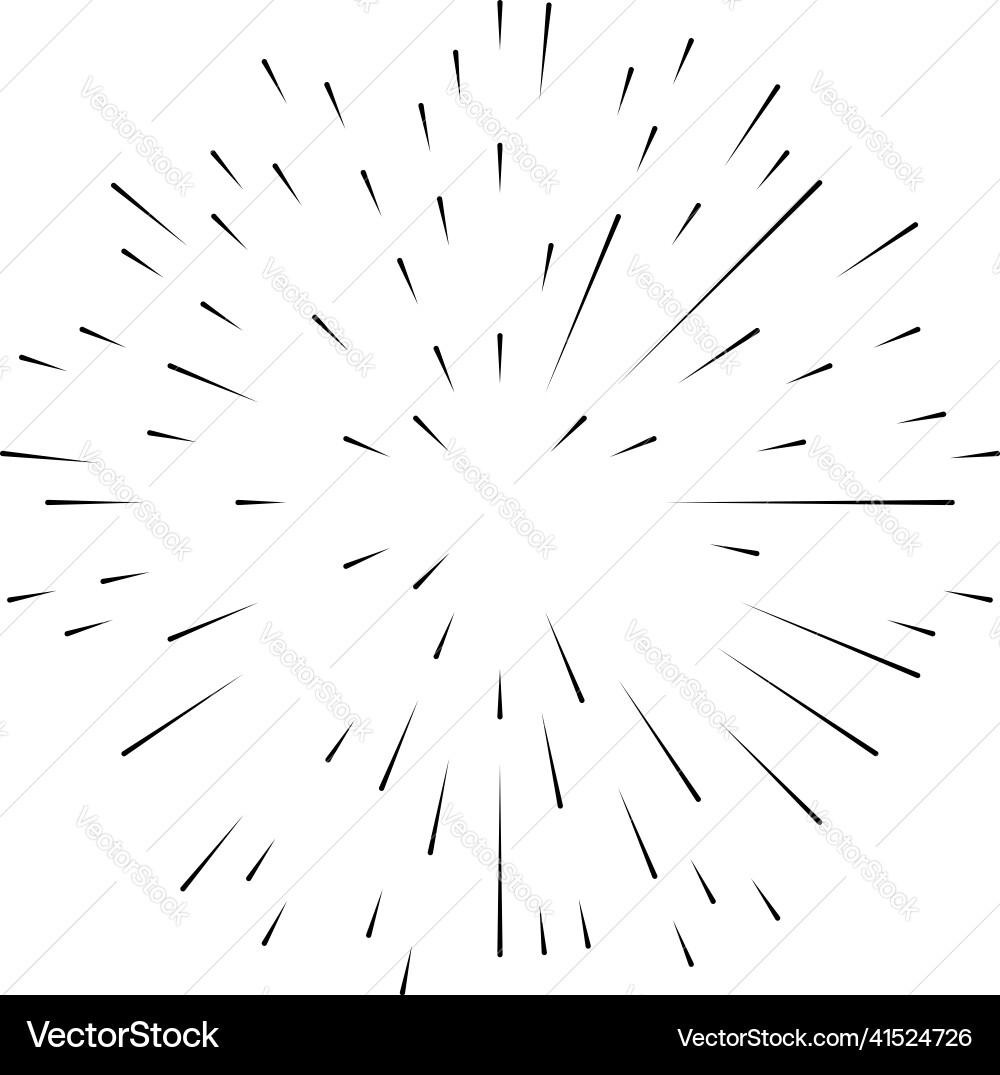 Radial radiating circular concentric lines element Radial radiating circular concentric lines element vector image