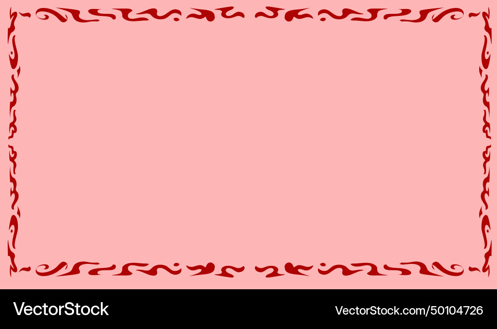 Red abstract background frame border texture Vector Image