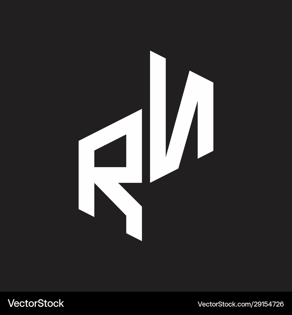 Rn initial letters logo monogram with up to down Vector Image