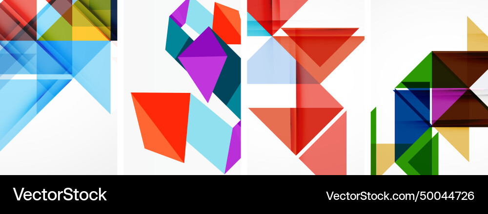 Set of abstract random triangle composition Set of abstract random triangle composition vector image