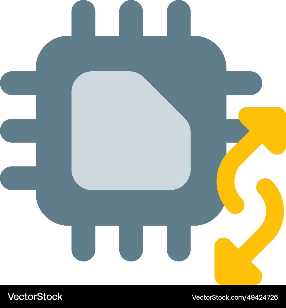 Transferring data using a micro processing unit vector image