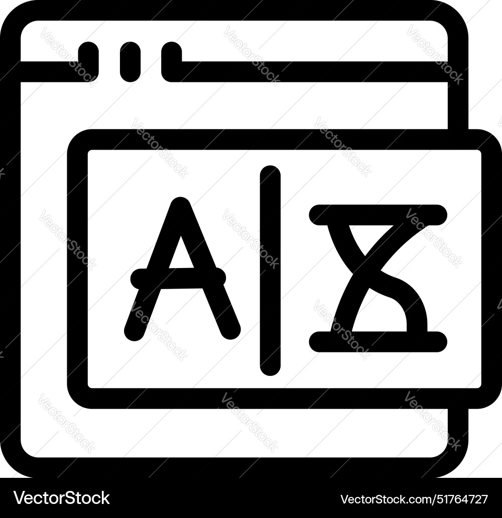 Ai processing website interface with hourglass Ai processing website interface with hourglass vector image