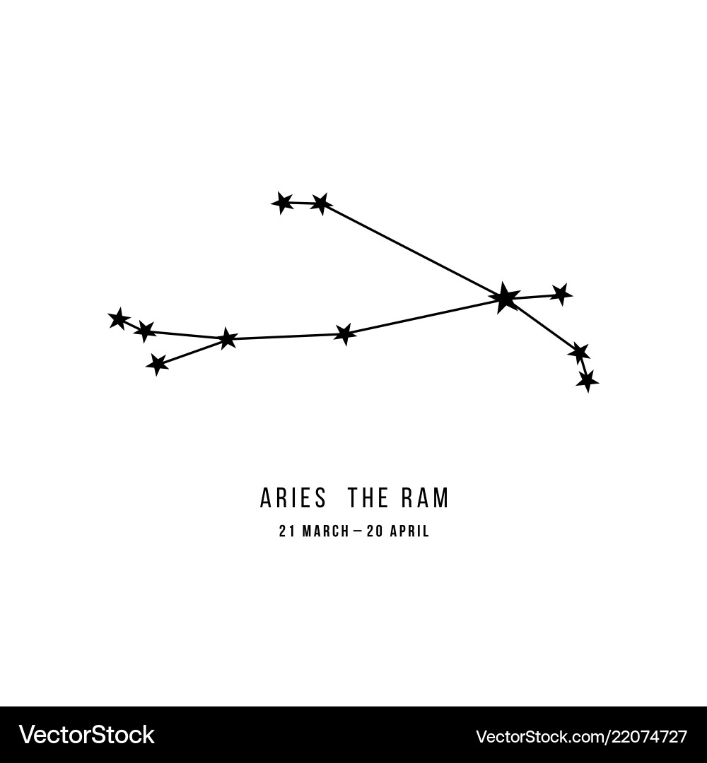 Aries Zodiac Constellation Vector Image