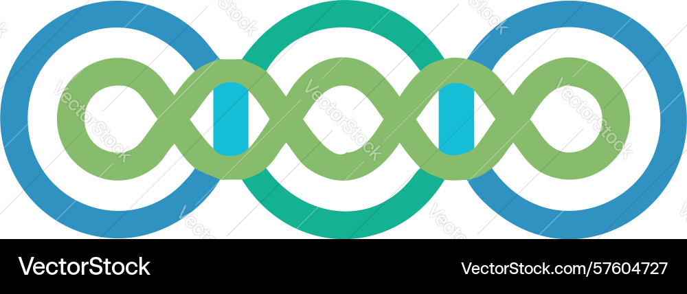 Colorful interlocking circles abstract pattern vector image