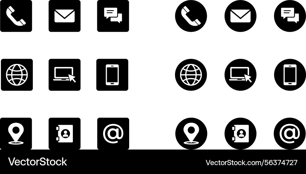 Communication icons for user interfaces Communication icons for user interfaces vector image