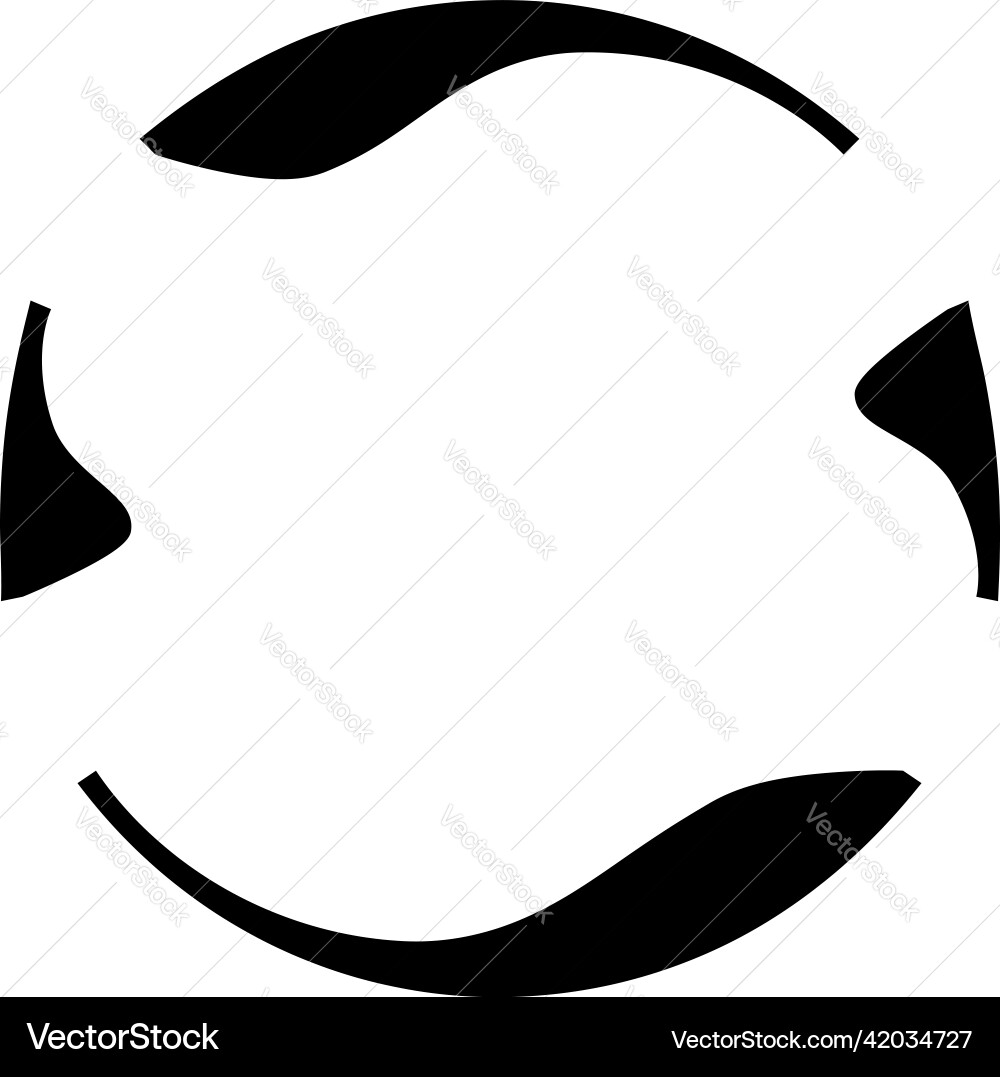 Concentric radial lines circles icon segmented Vector Image