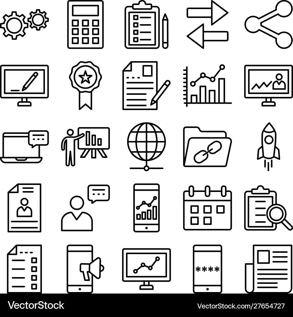Digital system icons set every single icon vector image