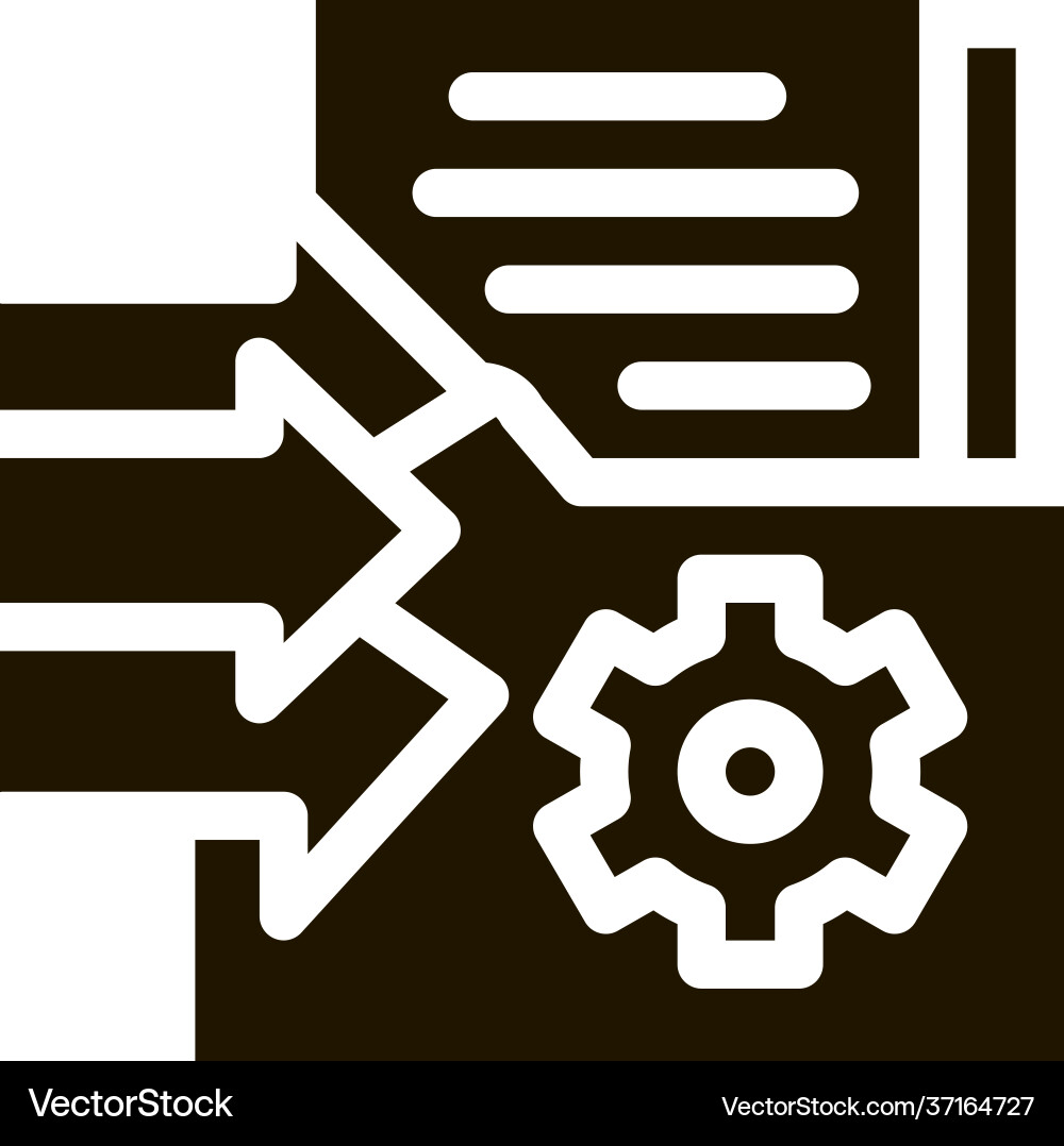 Document adding in folder icon glyph Vector Image