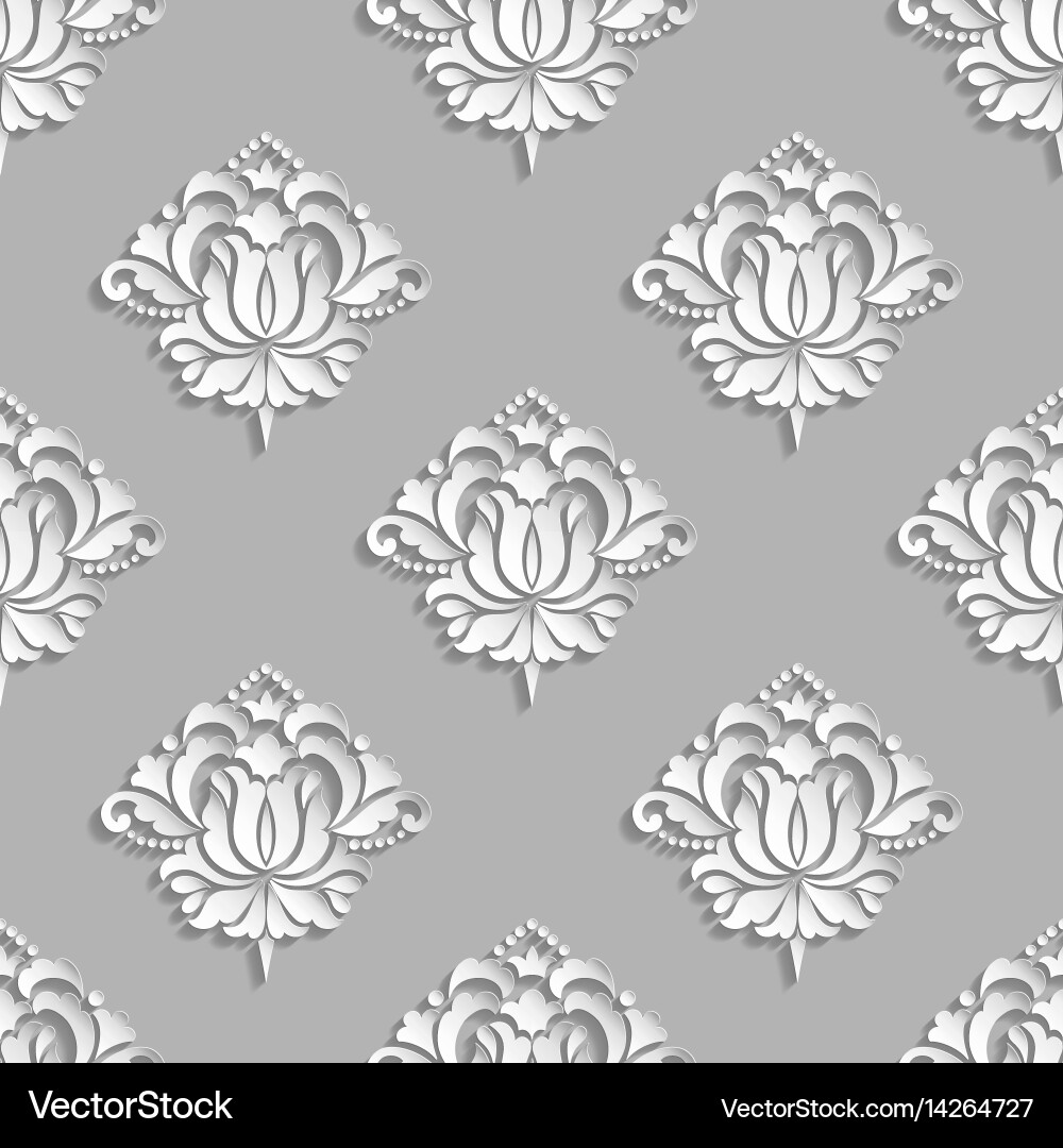 Elegant Damask Pattern Background vector image
