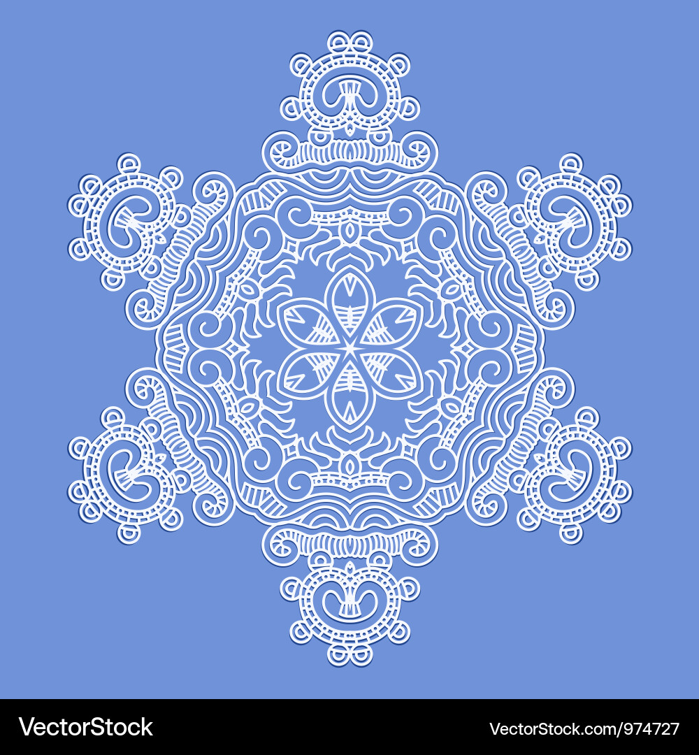 Elegant Snowflake Pattern vector image