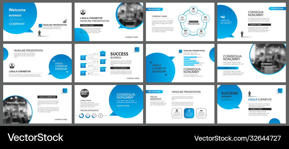 Presentation and slide layout template design vector image