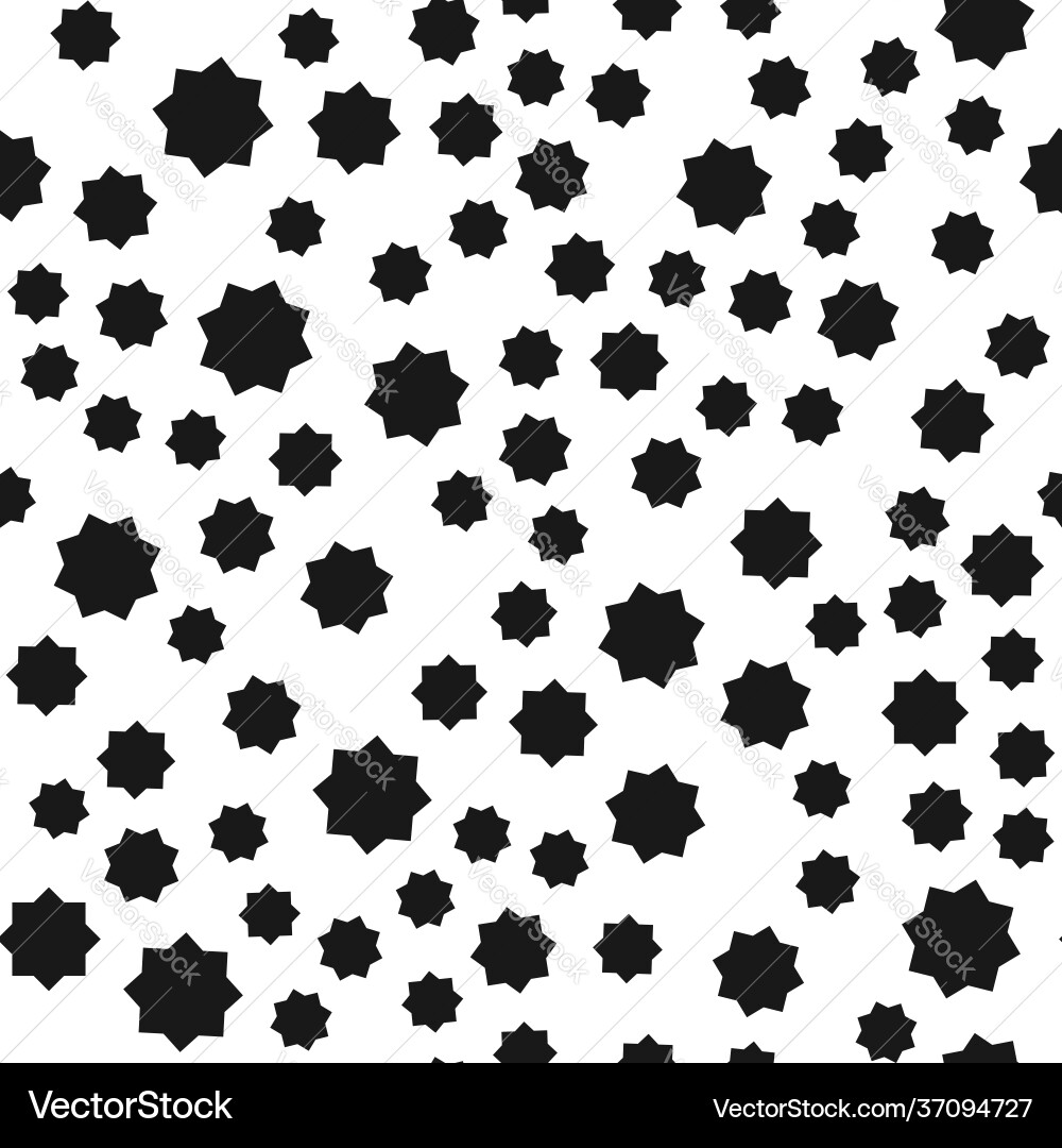 Random star shape pattern background seamlessly Random star shape pattern background seamlessly Vector Image